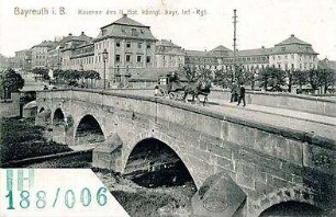 Fischer, Theodor; Bayreuth (Bayern); Rathaus (Umbau Infanteriekaserne) und Saalbau - Außenansicht