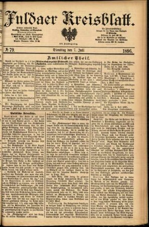 Ausgabe vom Dienstag, den 07. Juli 1896.