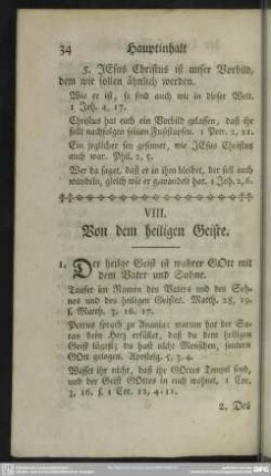 VIII. Von dem heiligen Geiste