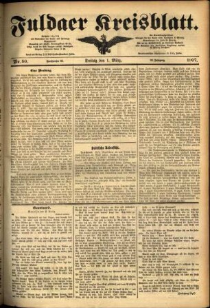 Ausgabe vom Freitag, den 01. März 1907.