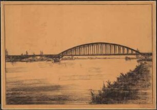 Rheinbrücke, Karlsruhe-Maxau: Perspektivische Ansicht