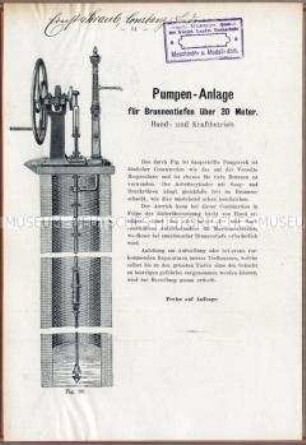 Pumpen-Anlage für Brunnen