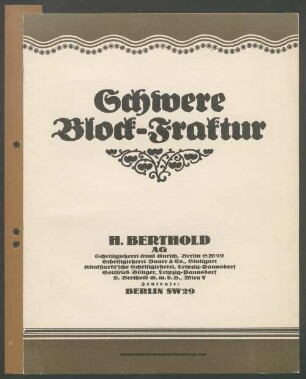 Schwere Block-Fraktur, Berthold-Probendruck 211