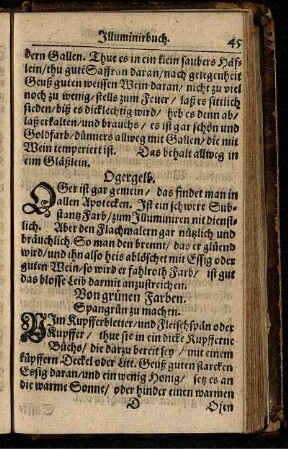 Grün (Von grünen Farben. Spangrün zu machen - Schifer grün)