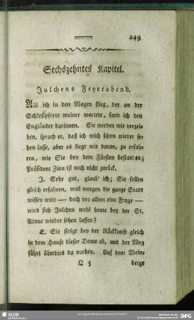 Sechszehntes Kapitel. Julchens Feyerabend