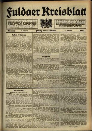 Ausgabe vom Freitag, den 21. Oktober 1910.