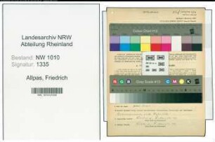 Entnazifizierung Friedrich Allpas , geb. 21.06.1902 (Kaufmaennischer Angestellter)