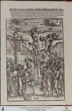 Holzschnitt “Christo in cruce pende[n]te: astabat Maria mater eius…”