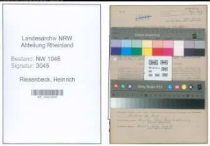 Entnazifizierung Heinrich Riesenbeck , geb. 29.10.1906 (Friseur)
