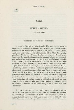 XXXII Tunisi - Venezia 4 luglio 1392