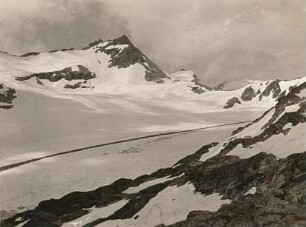 Hohe Tauern/Österreich. Goldberggruppe, Niederscharte und Wurtenkees (Mölltaler Gletscher). Blick von der Duisburger Hütte