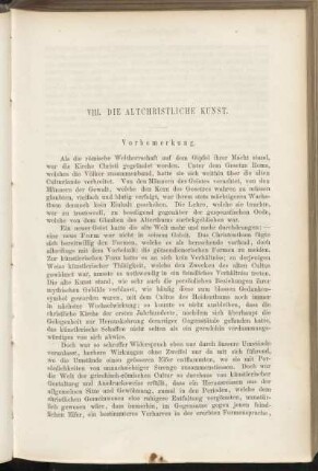 VIII. Die altchristliche Kunst.