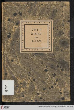 Band 70: Bibliothek der Kunstgeschichte: Veit Stoss