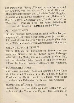 Antiken-Tempel ; Freundschafts-Tempel ; Japanisches Haus