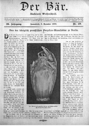 Sonnabend, 8. Dezember 1900 Nr, 49