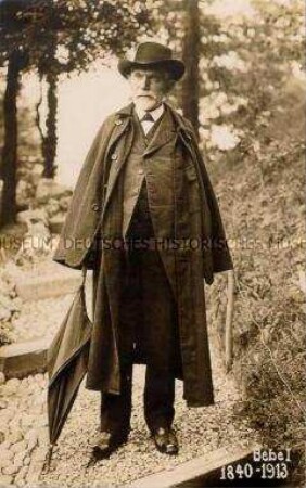 Postkarte zum Tod von August Bebel