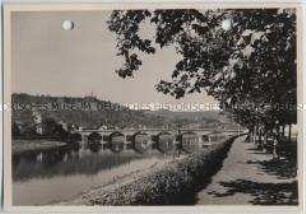 Trier, Mosel mit Römerbrücke