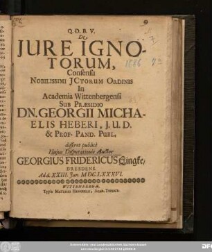 De Iure Ignotorum