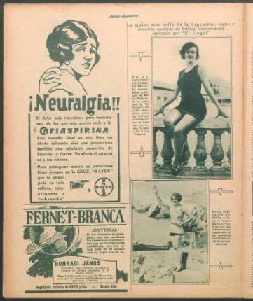 La mujer más bella de la Argentina, según el concurso nacional de belleza recientemente realizado por "El Hogar" [Fotografías]