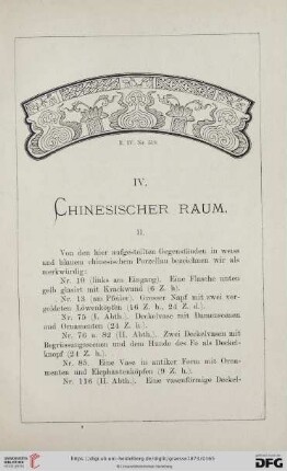IV. Chinesischer Raum