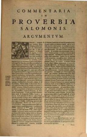 R. P. Cornelii Cornelii A Lapide, ... Commentaria, 3. In Salomonis Proverbia