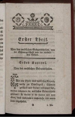 Erstes Kapitel. Von den weiblichen Geburtstheilen.