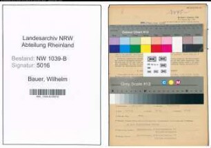 Entnazifizierung Wilhelm Bauer , geb. 12.07.1901 (Vorkalkulator)