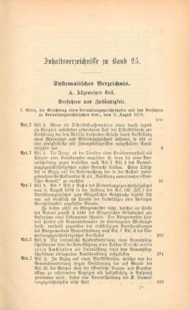 Systematisches Verzeichnis