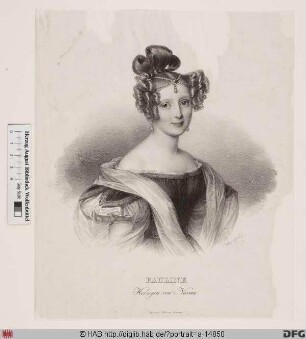 Bildnis Pauline (Friederike Maria), Herzogin von Nassau, geb. Prinzessin von Württemberg