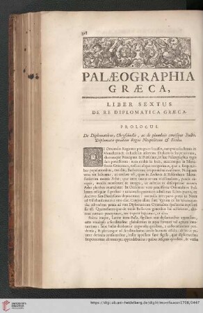 Liber sextus: De Re Diplomatica Græca