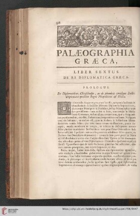 Liber sextus: De Re Diplomatica Græca