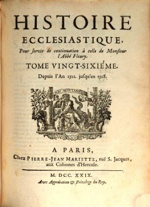 Histoire Ecclesiastique. 26, Depuis l'An 1521. jusqu'en 1528