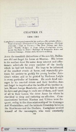 Chapter IX: 1504-1505