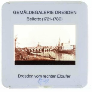 Bellotto, Dresden vom rechten Elbufer unterhalb der Augustusbrücke