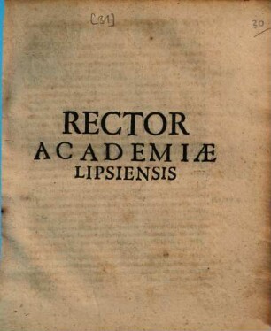 Rector academiae Lipsiensis