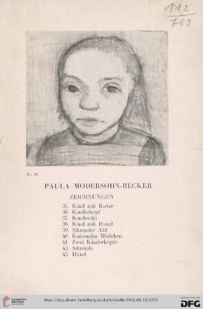 Paula Modersohn-Becker. Zeichnungen (35-58)