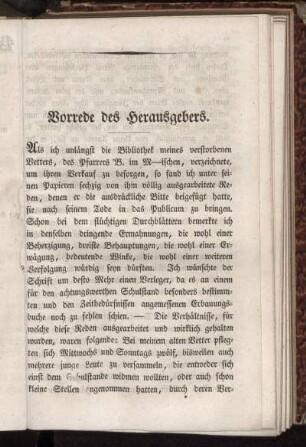 Vorrede des Herausgebers. - Vorrede zur zweiten Auflage.