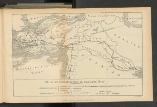 Skizze des Eisenbahnnetzes der asiatischen Türkei.