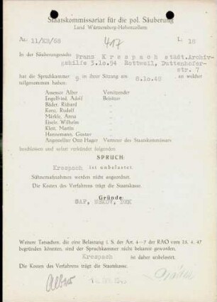 Krespach, Franz