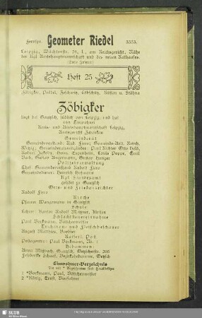Heft 25. Zöbigker, Prödel, Zeschwitz, Löbschütz, Rüssen, Stöhna
