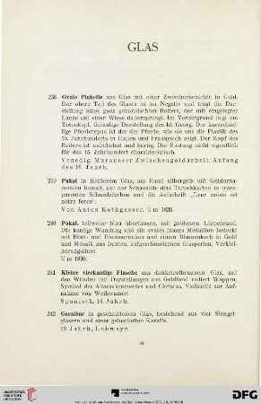 Glas (Nr. 238-252)