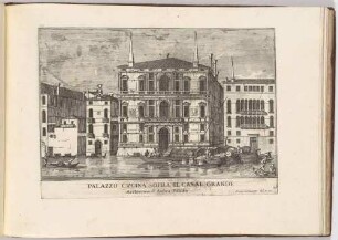 Palazzo Cucina sopra Canal Grande (Der Palazzo Cucina in Venedig, Bl. 80 der Folge "Le Fabriche, e Vedute di Venetia")