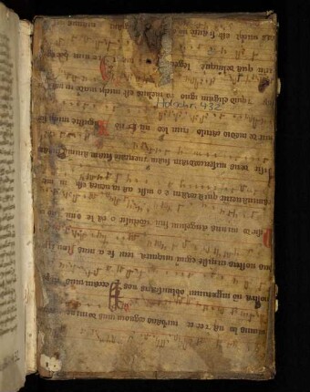 Fragment 1: Antiphonarium (14. Jh., siehe auch vorderer Spiegel)