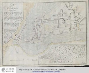Plan von der Vestung [Festung] Rheinfels [mit Erläuterungen]. J[ohann Jakob] Hill. o.O. 1758.