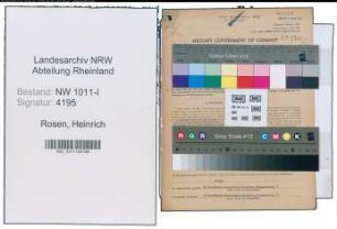 Entnazifizierung Heinrich Rosen , geb. 18.10.1906 (Installateur)