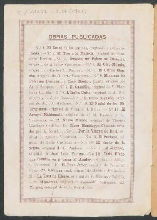 Obras publicadas