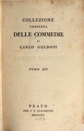 Collezione completa delle commedie di Carlo Goldoni, 19