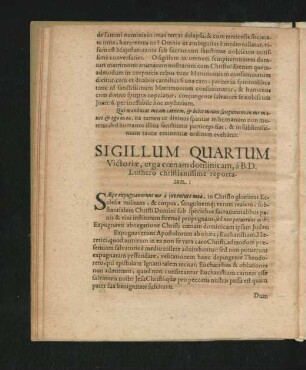 Sigillum Quartum.
