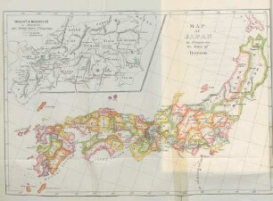 Map of Japan in provinces in the time of Iyeyasu