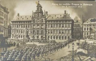 Einzug der deutschen Truppen in Antwerpen am 9. Oktober 1914